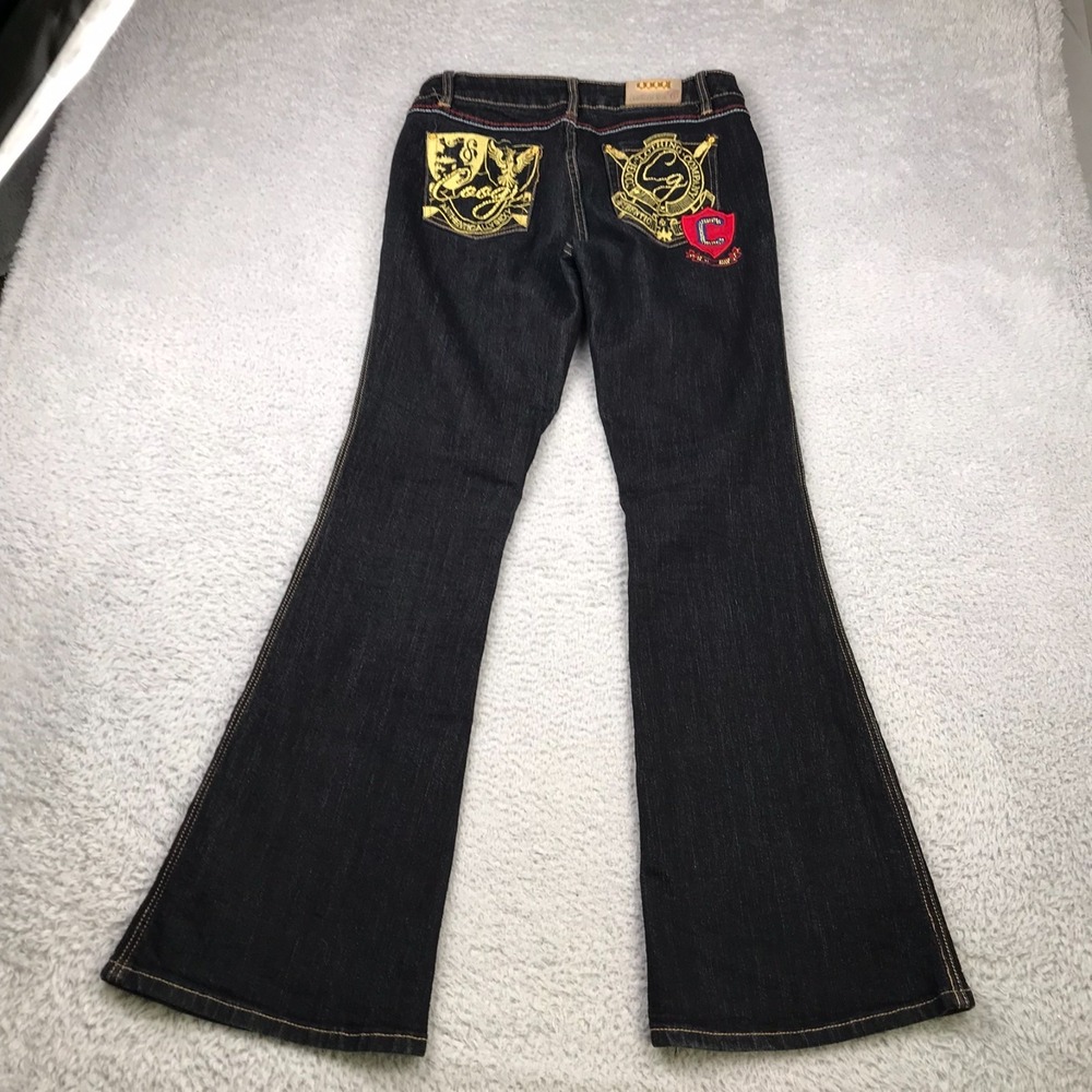 Coogi Jeans Womens 9/10 (31x32) Dark Wash Authentically Sexy Embroidery Flare